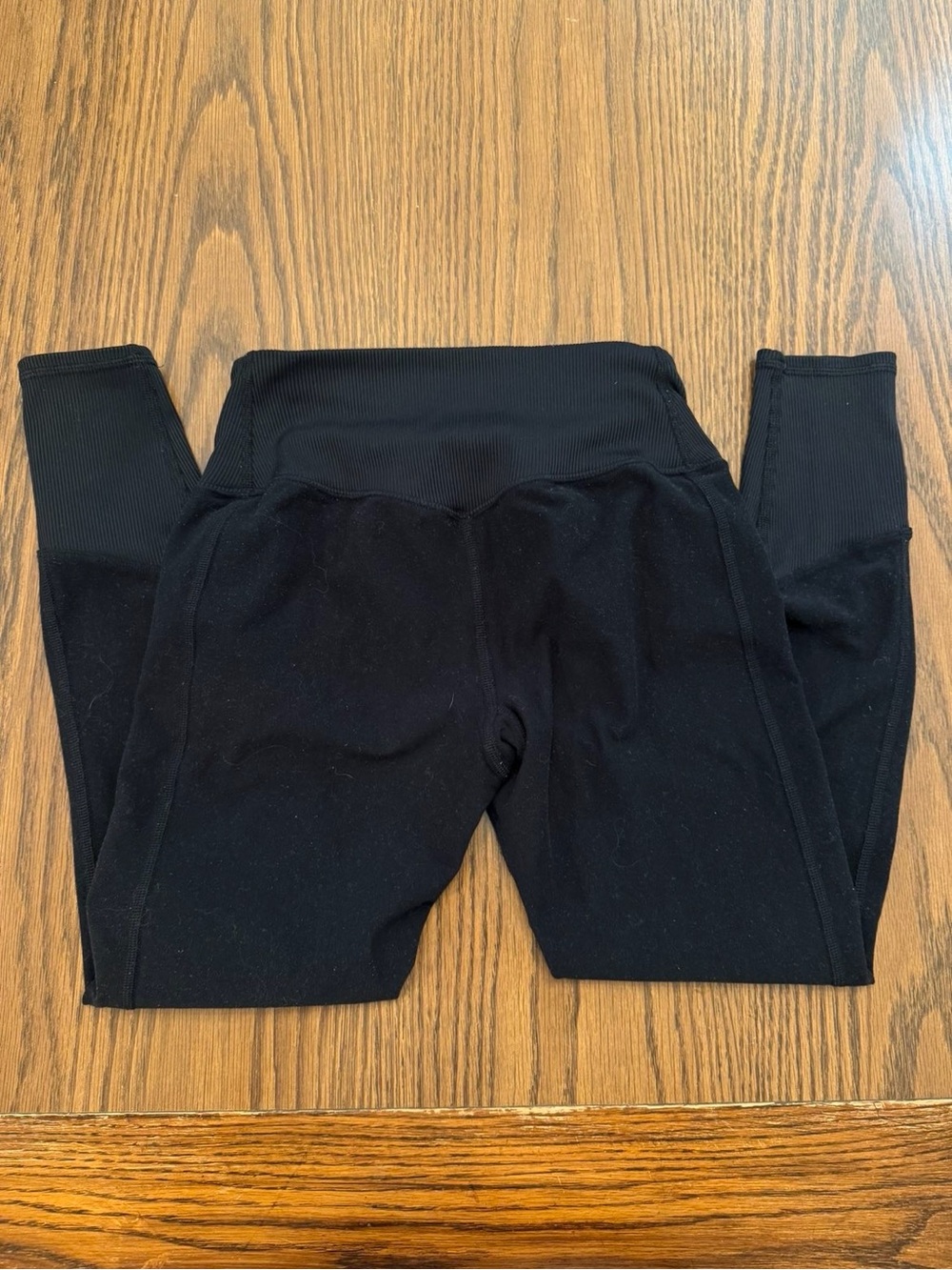 Alo High-Rise Black Leggings with Wide Waistband